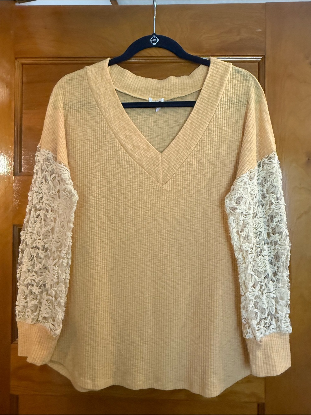 BiBi Ribbed Mustard Yellow Knit Top
